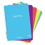 Pacsa Pack de 5 Cuadernos Plastipac 80 Hojas Folio Liso Colores Surtidos